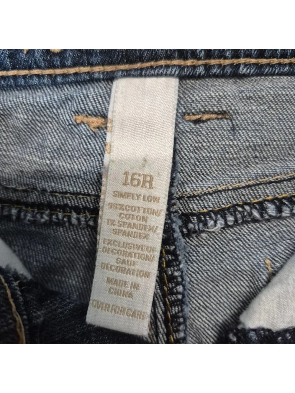 Girls Justice Jeans Denim Shorts Distressed Blue Size 16R Simply Low Stretch - Picture 6 of 7